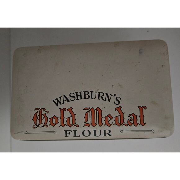 Vintage 1990 Washburn's Gold Medal Flour Tin Recipe Box - Picture 9 of 11